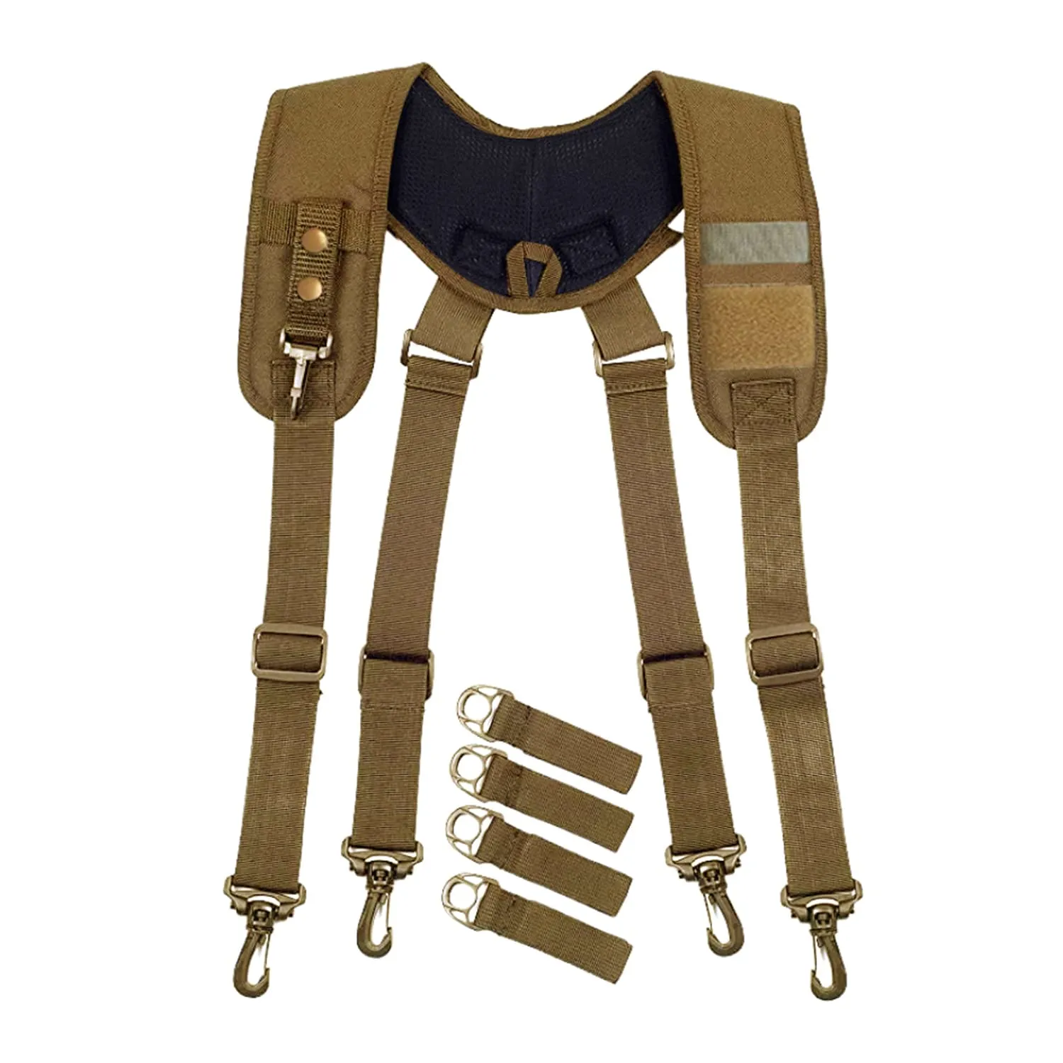 Dr.TOUGH Men's Heavy Duty Padded Adjustable Tactical Tool Belt Suspenders