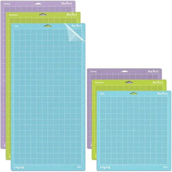 ReArt Cutting Mat Variety 6 Pack and Heat Press Mat 12x12 inch