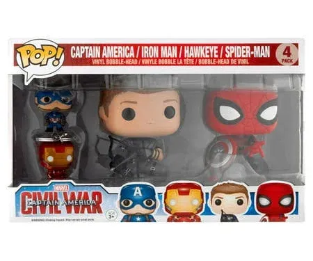 Captain America / Iron Man / Hawkeye / Spider-Man - 4 Pack Multipack DAMAGED