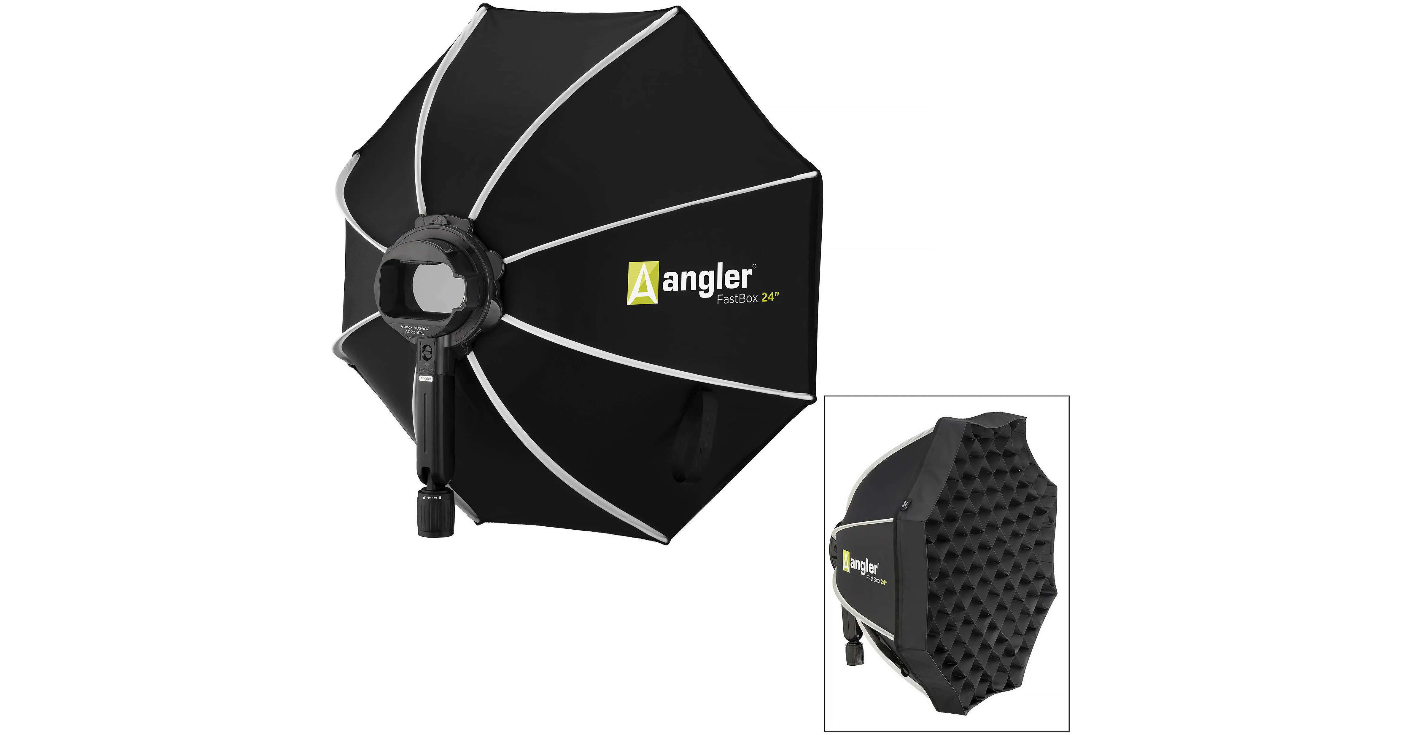 Angler FastBox 24" Octagonal Softbox with Fabric Grid & Godox AD200/AD200Pro Adapter Kit