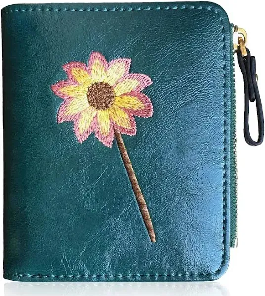 AOXONEL Girls Wallet Small Bifold Womens Wallets Rfid,Compact Female Cute Mini Zipper Coin Card Purse for Teen Girl Kids