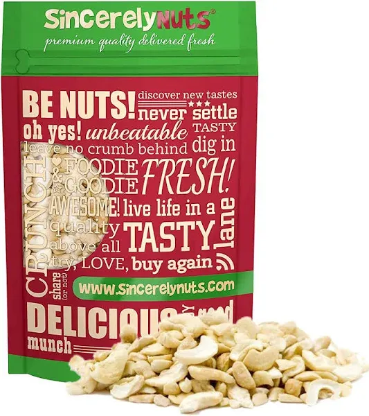 Sincerely Nuts Raw Cashews Unsalted Healthy Snack, Source of Protein