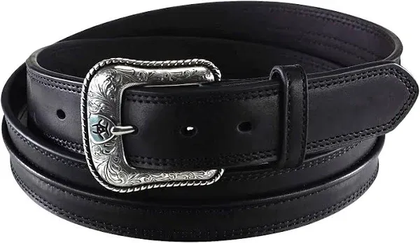 Ariat Men's Center Bump Leather Belt Black