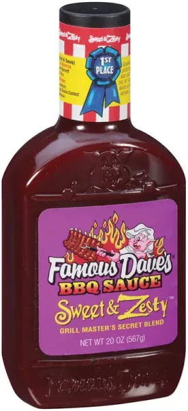 Famous Dave's Sweet & Zesty BBQ Sauce 20 oz