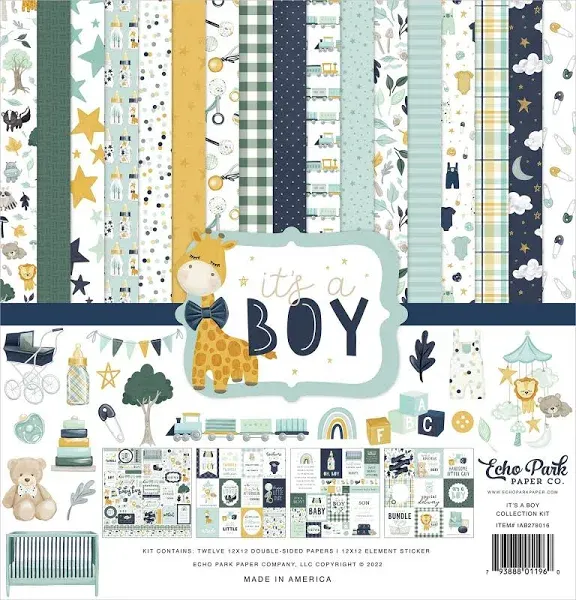 Echo Park It's A Boy 12 x 12 Collection Kit iab278016