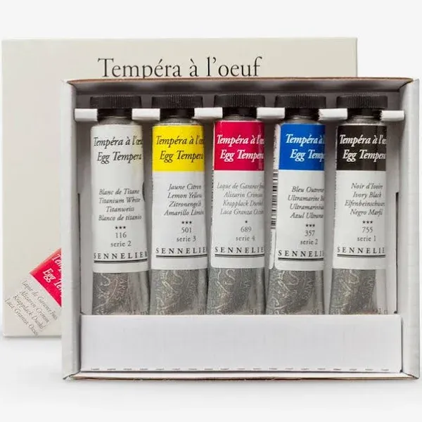 Egg Tempera Set, 0.71 Fl Oz (Pack of 5), Assorted Colors