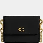 Coach Essential Half Flap Card Case - Black