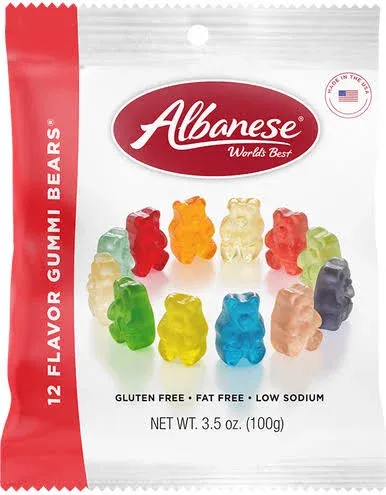 12 Flavor Gummi Bears Albanese