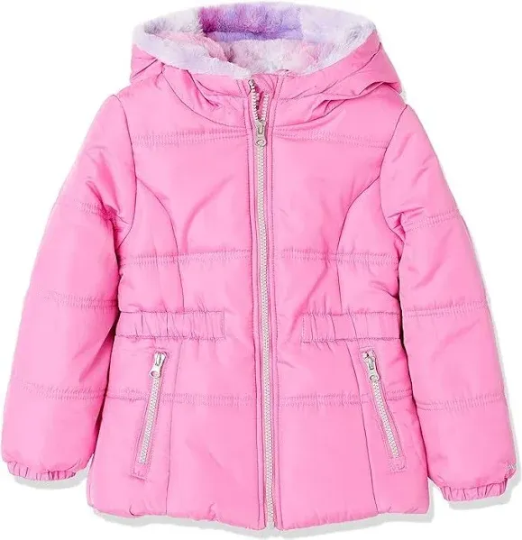 LONDON FOG Girls Heavyweight Fleece Lined Puffer Jacket - Ultimate Warmth and Style for Winter Adventures