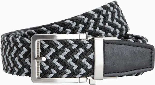 New! Nexbelt Braided Charcoal Cut To Fit Golf Belt Black &amp; White New Golf Belt