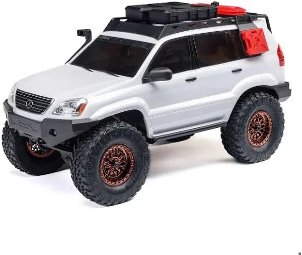 1/24 SCX24 Lexus GX 470 4X4 RTR Brushed Rock Crawler (Battery & Charger Included), White