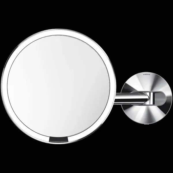 simplehuman Wall-Mounted Sensor Makeup Mirror with 5x Magnification