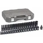 GearWrench 84948N 39 Pc. 1/2" Drive 6 Point Standard & Deep Impact Metric Socket Set