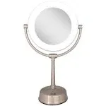 Zadro Lexington Lighted Makeup Mirror with 10X/1X Magnification Rose Gold