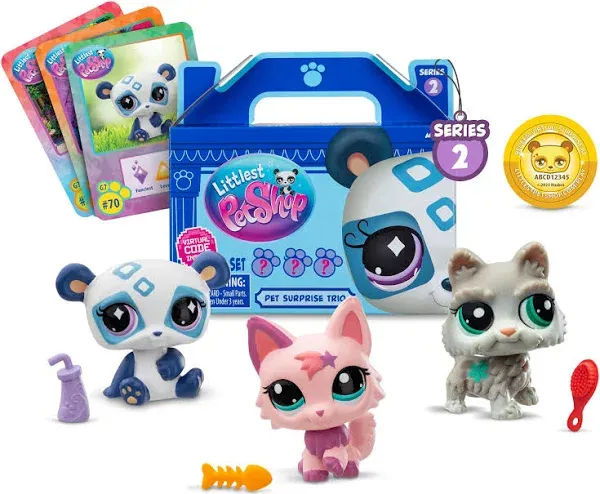 Littlest Pet Shop Pet Surprise Three Pack Series 2 LPS Gen 7 Mystery Figures New