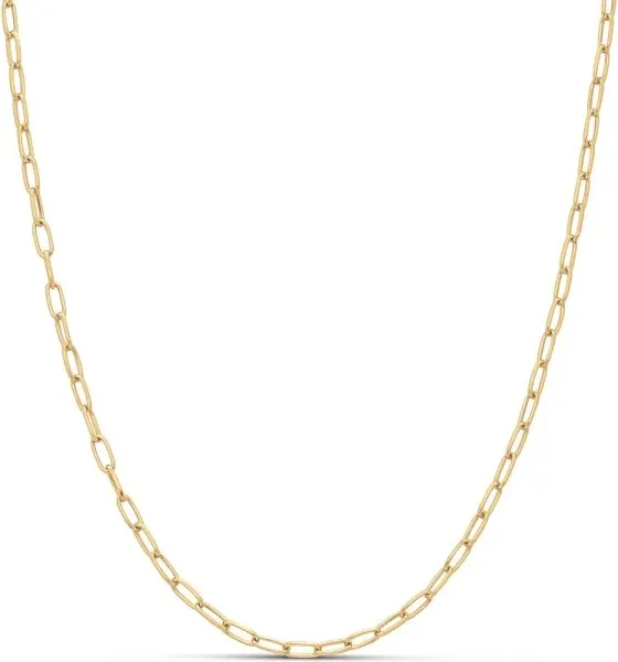 Amazon Essentials 14K Gold Plated Paperclip Chain Necklace