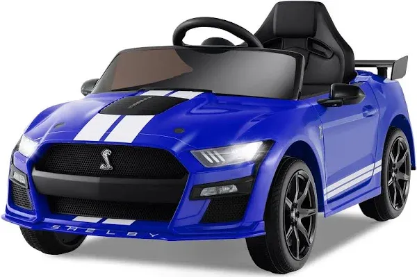 Costway 12V Licensed Ford Mustang Shelby GT500 Kids Ride on Car with Remote Control for Kids Aged