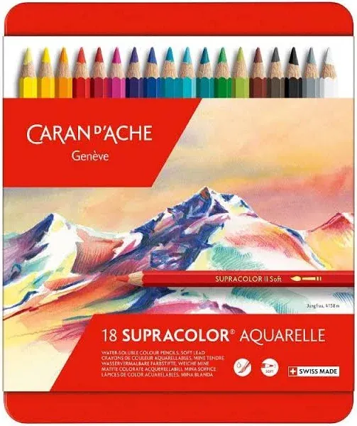 Caran D Ache Supracolor Metal Box Set of 18