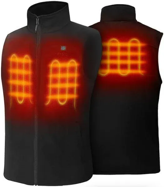 Men&#039;s X-Large Black 7.38-Volt Lithium-Ion Fleece Heated Vest One 4.8Ah Battery