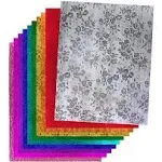 Hygloss Embossed Metallic Paper, 8-1/2 x 10 Inches, Assorted Colors, 30 Sheets