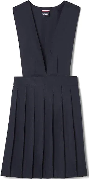 Girls French Toast V-Neck Pleated Jumper | Navy