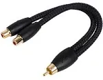 AudioQuest - FLX-X Male-to-Female RCA Splitter - Black