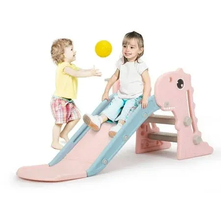 Nyeekoy 3 in 1 Foldable Toddler Large Slide