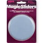 Magic Sliders - 4100 - Gray Self Adhesive Plastic Floor Slide - 4/Pack Round 4 in. L