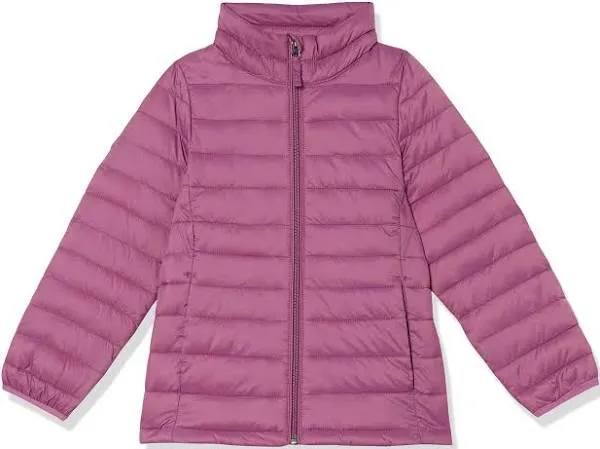 Amazon Essentials Girls Water-Resistan<wbr/>t Puffer Jacket M/8 Carry Bag Pastel Color