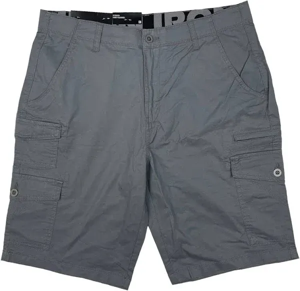 Iron Men&#039;s Grey Cotton Multi Pocket Twill Cargo Shorts Size 38 Waist Golf 