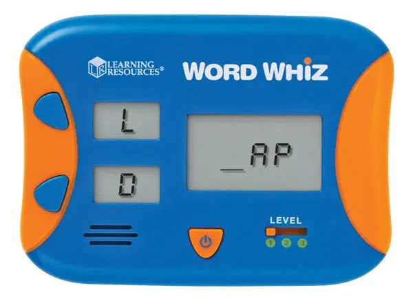 Learning Resources Word Whiz Electronic Flash Card Handheld Word Games Grade K-3