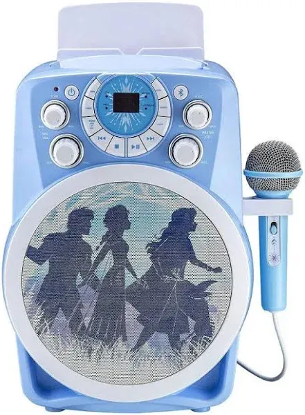 eKids Frozen 2 Bluetooth CDG Karaoke Machine with LED Disco Party Lights, Bui...