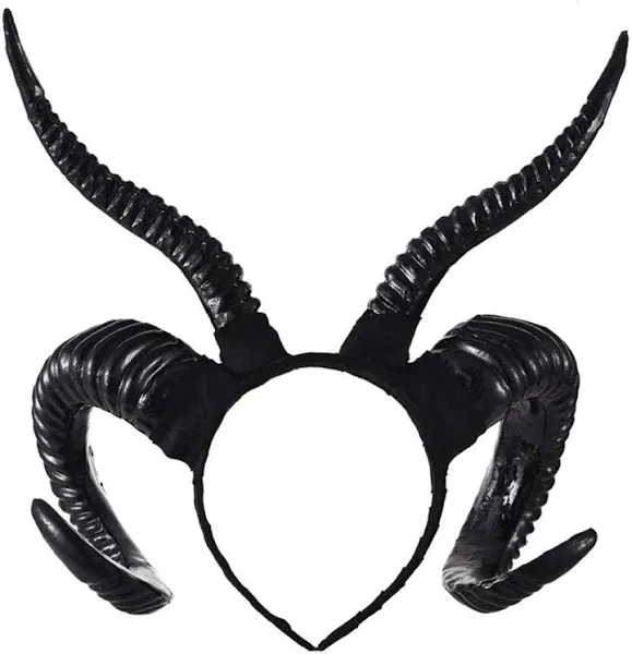 Gothic Antelope Sheep Horn Hoop Headband