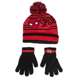 MARVEL SPIDER MAN BOYS&#039; WINTER HAT &amp; GLOVES SET ONE SIZE FITS MOST