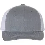 Richardson 112Y Youth Trucker Snapback Cap - Heather Grey/White