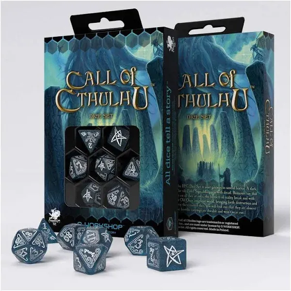 Call of Cthulhu Abyssal & White Dice Set