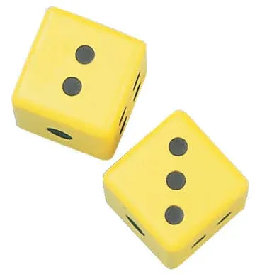 Champion Sports 3" Coated Foam Dice