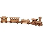 AmishToyBox.co<wbr/>m Wooden Train Toy Play Set - 24&#034; Long - CPSIA-Approved Finish ...