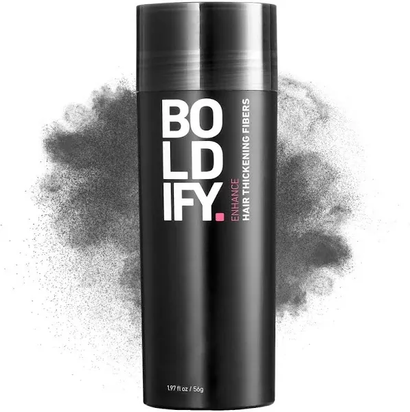 BOLDIFY Hair Fibers (56g) - Fill In Thinning and Fine Hair for an Instantly Fuller, Thicker Look - 14 Shades for Women & Men - Dark Gray