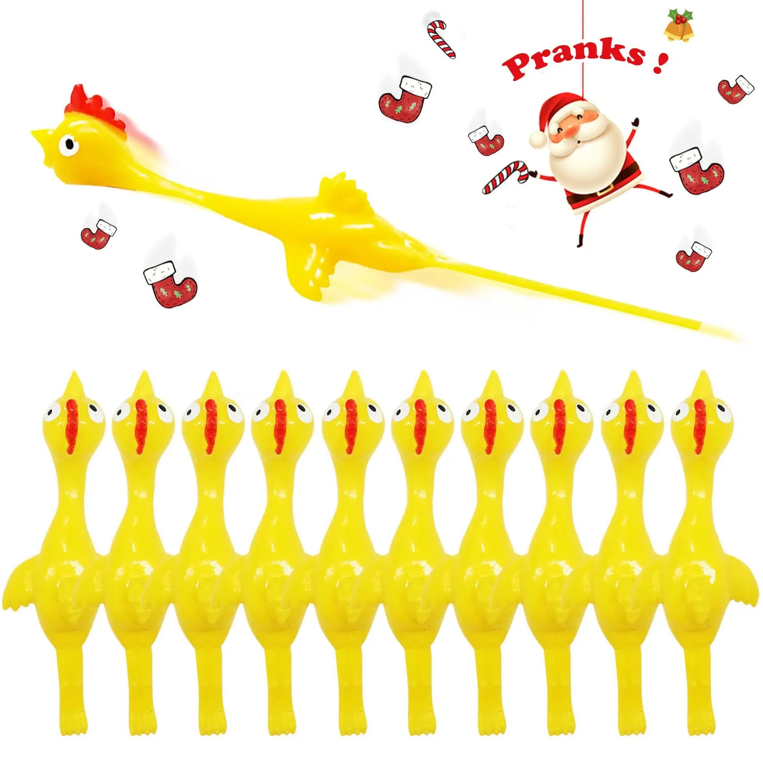 Slingshot Chicken Rubber Chicken Flick Chicken Flying Chicken Flingers Stress Ga