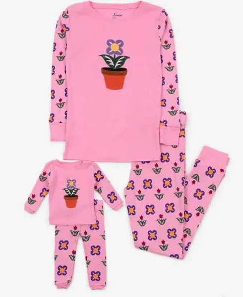 Leveret Kid &amp; Doll Pajama Set 100% Cotton Pink Ladybug Size Toddler 5 Years New