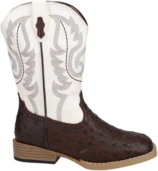 Roper Kids&#039; Brown Ostrich Print Boots