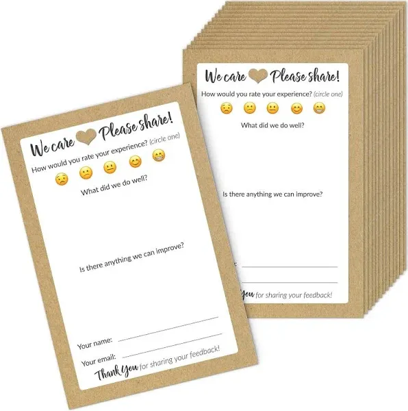 Suggestion Cards Comment Cards Bed & Breakfast and Hotel Supplies