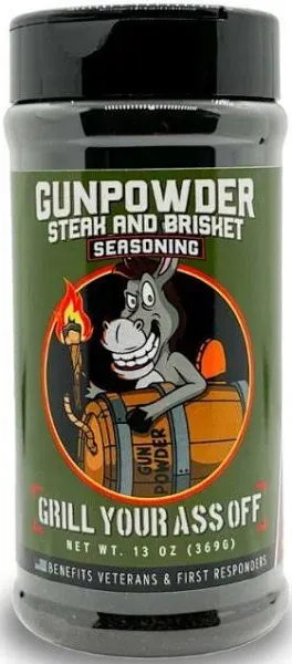 Gunpowder Seasoning by Grill Your As Off - BBQ &amp; Grill Seasoning for Beef, St...