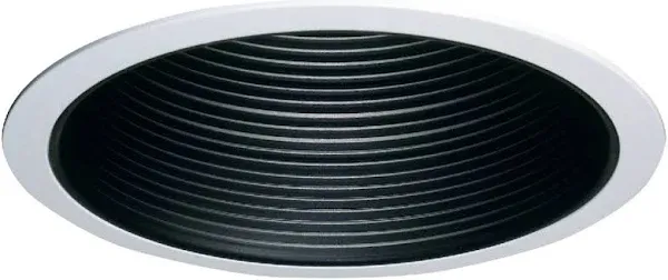 Halo 6-Inch Black Coilex Baffle with White Trim