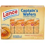 Lance Sandwich Crackers Captain's Wafers Peanut Butter and Honey 10 Packs