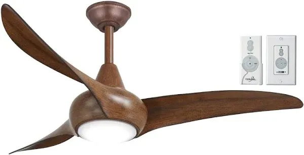  F845-DK Light Wave 44&#034; Ceiling Fan with LED Light in Distressed Koa with 