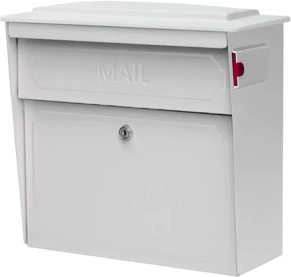 Mail Boss 7173 Townhouse Wall Mount Locking Mail Boss White