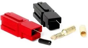 75 Amp Unassembled Red/Black Anderson Powerpole Connectors 6 Gauge 2 Sets