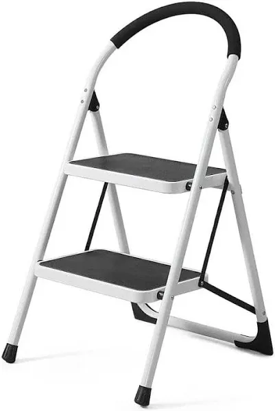 Caphaus Ladder Portable Folding Step Stool with Extra Wide Anti-Slip Pedal